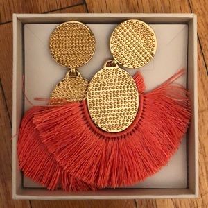 NWT India Hicks Coral & Gold Earrings